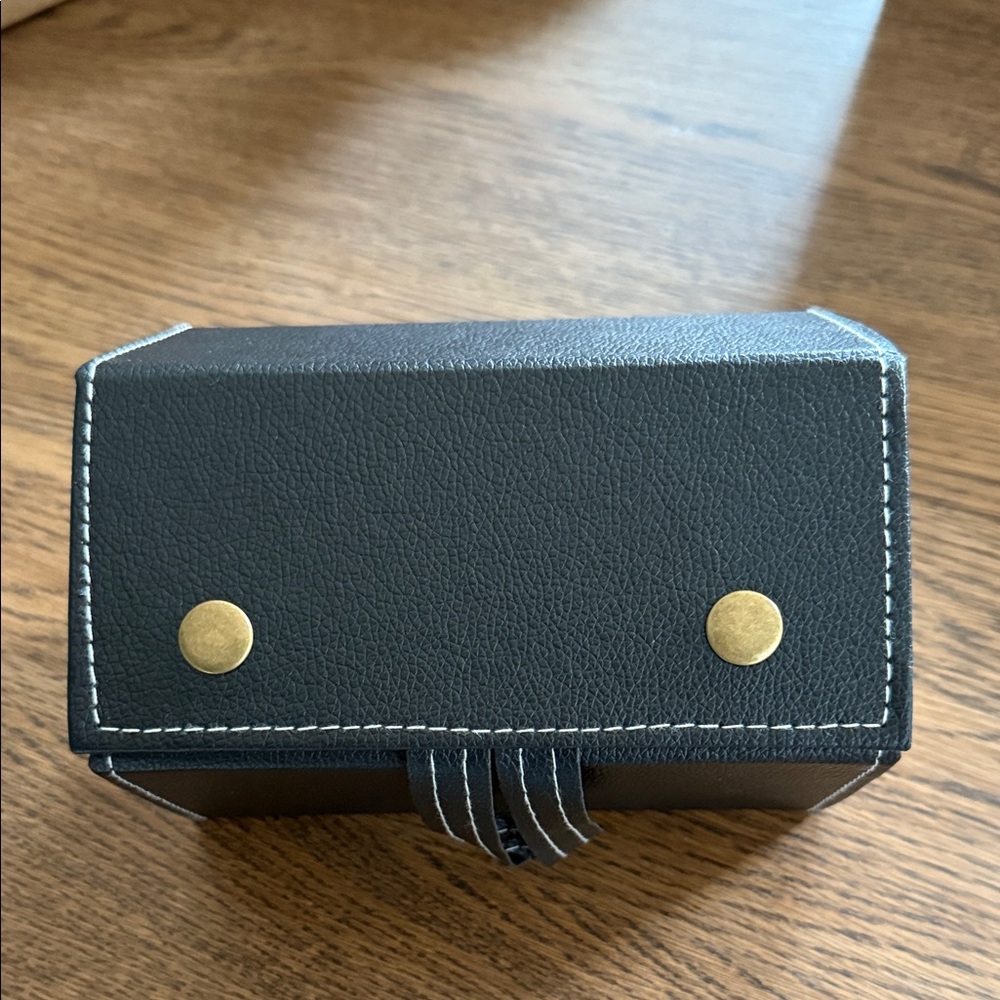 Black Leather Eyeglasses Box